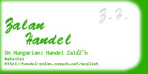 zalan handel business card